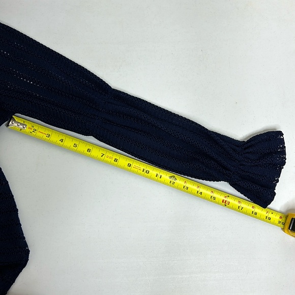 Michael Kors Pullover With Open Stitches Boatneck Sweater Women’s Blue US Size S - Picture 9 of 10